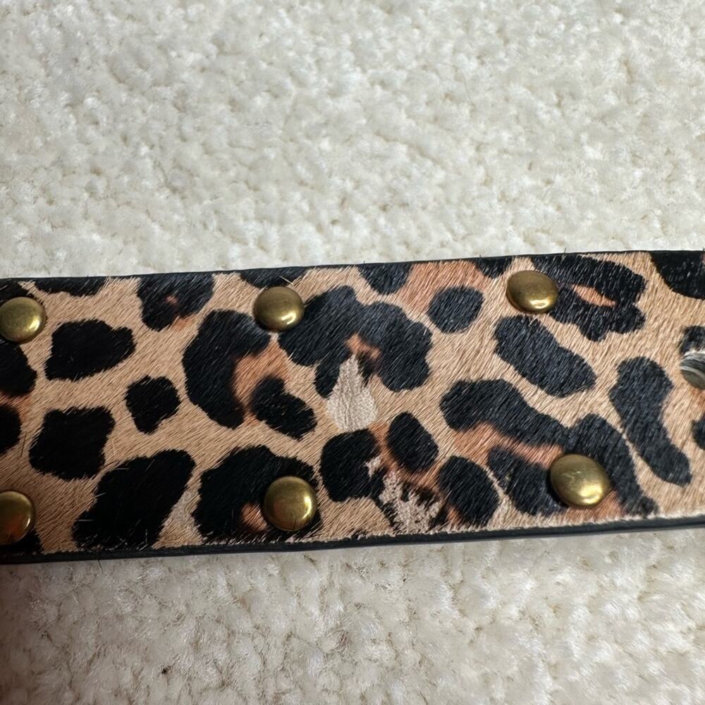 Urban Outfitters Brown and Gold Belt with Circular Buckle - Picture 6 of 7